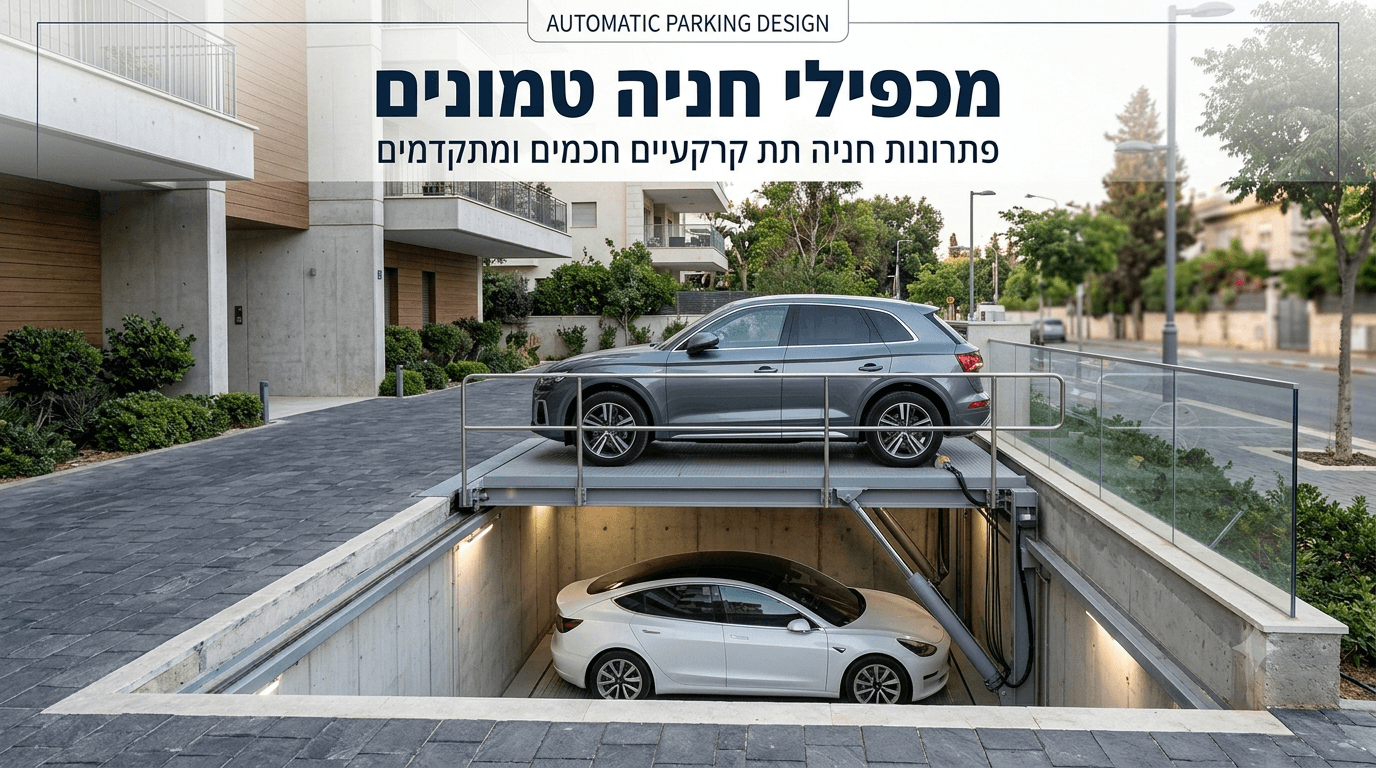 מערכת מתקדמת של מכפילי חניה טמונים המציגה פתרון טכנולוגי חדשני לחיסכון במקום על ידי הטמנת רכב אחד בתוך פיר תת קרקעי וחניה של רכב נוסף מעליו במפלס הרחוב בצורה בטיחותית ונוחה.